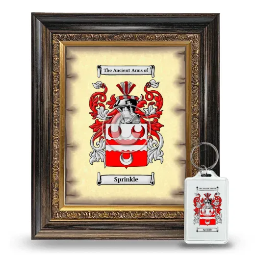 Sprinkle Framed Coat of Arms and Keychain - Heirloom
