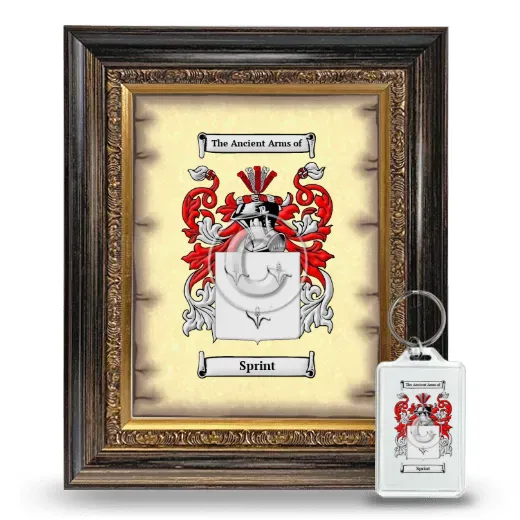Sprint Framed Coat of Arms and Keychain - Heirloom