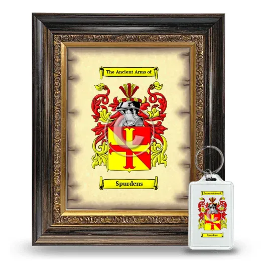 Spurdens Framed Coat of Arms and Keychain - Heirloom