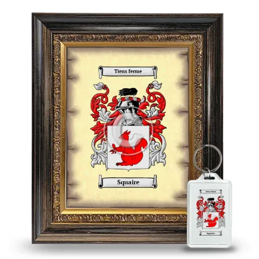 Squaire Framed Coat of Arms and Keychain - Heirloom