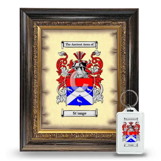 St'onge Framed Coat of Arms and Keychain - Heirloom