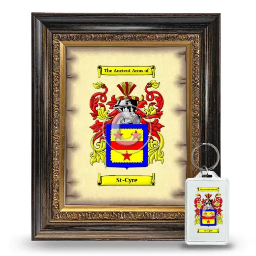 St-Cyre Framed Coat of Arms and Keychain - Heirloom