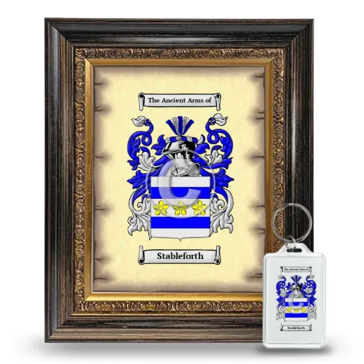 Stableforth Framed Coat of Arms and Keychain - Heirloom