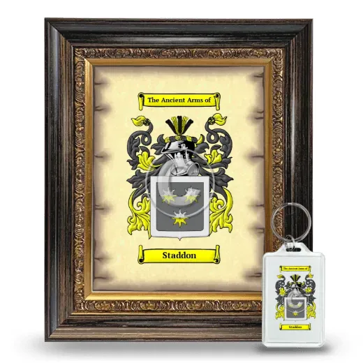 Staddon Framed Coat of Arms and Keychain - Heirloom