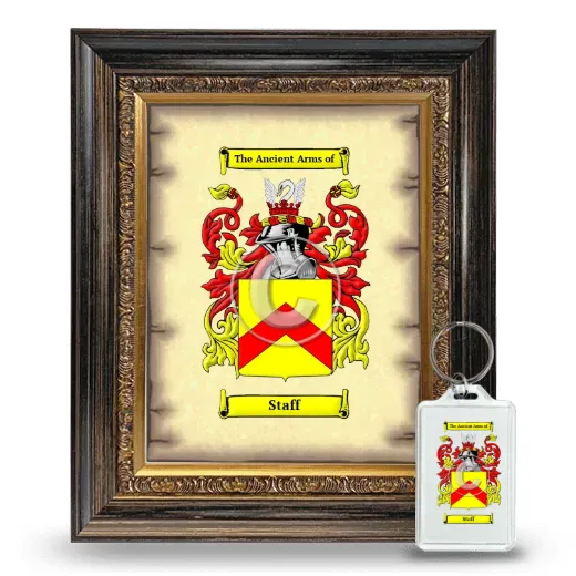 Staff Framed Coat of Arms and Keychain - Heirloom
