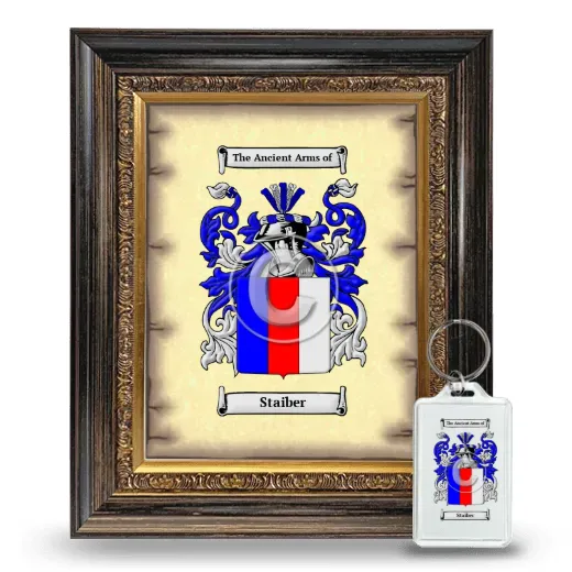 Staiber Framed Coat of Arms and Keychain - Heirloom