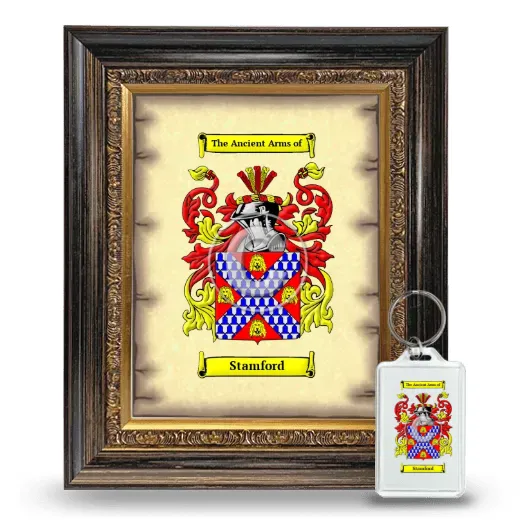 Stamford Framed Coat of Arms and Keychain - Heirloom