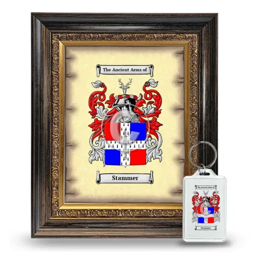 Stammer Framed Coat of Arms and Keychain - Heirloom