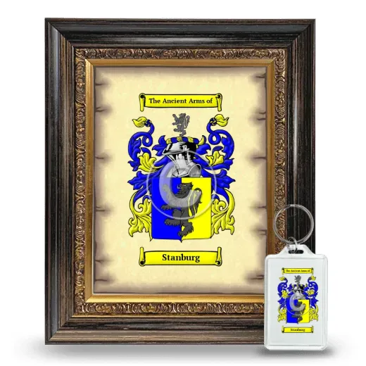Stanburg Framed Coat of Arms and Keychain - Heirloom