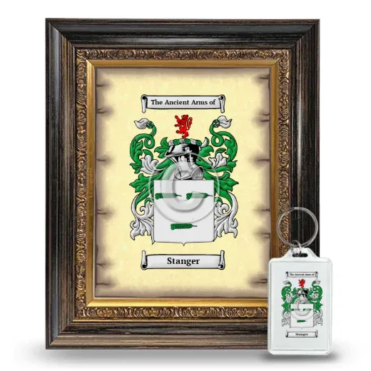 Stanger Framed Coat of Arms and Keychain - Heirloom