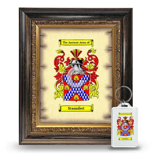 Stannfert Framed Coat of Arms and Keychain - Heirloom