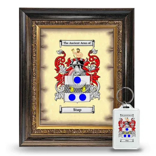 Stap Framed Coat of Arms and Keychain - Heirloom