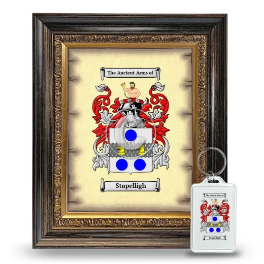 Stapelligh Framed Coat of Arms and Keychain - Heirloom