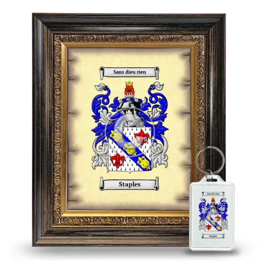 Staples Framed Coat of Arms and Keychain - Heirloom