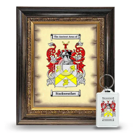 Starkweather Framed Coat of Arms and Keychain - Heirloom