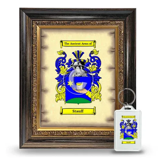 Stauff Framed Coat of Arms and Keychain - Heirloom
