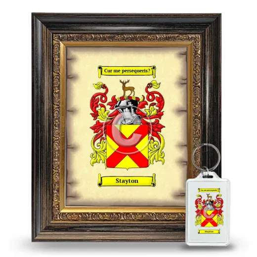 Stayton Framed Coat of Arms and Keychain - Heirloom