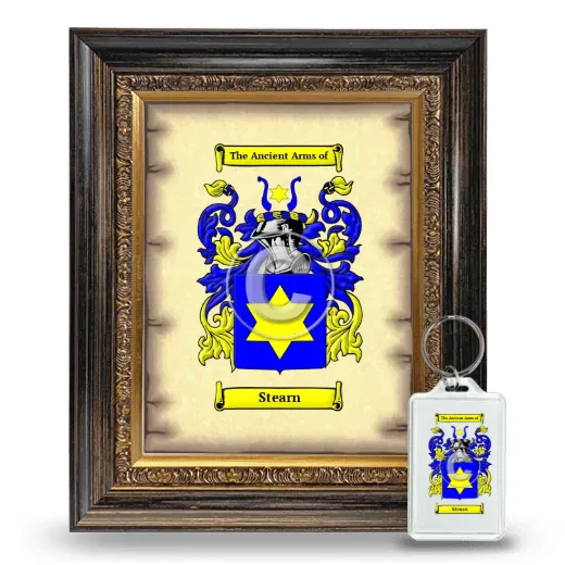 Stearn Framed Coat of Arms and Keychain - Heirloom