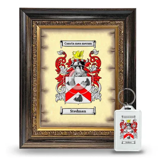 Stedman Framed Coat of Arms and Keychain - Heirloom