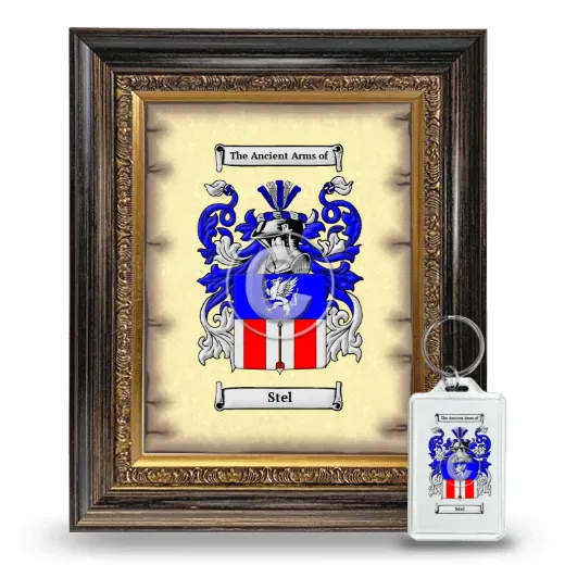 Stel Framed Coat of Arms and Keychain - Heirloom