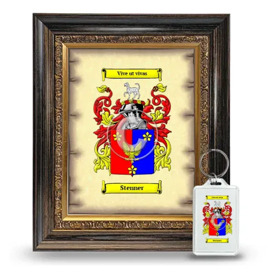 Stenner Framed Coat of Arms and Keychain - Heirloom