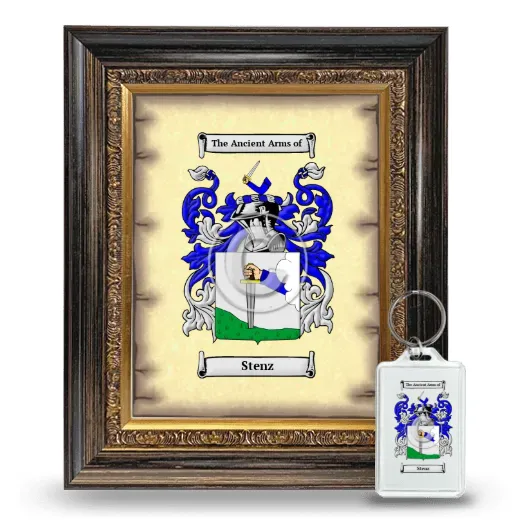 Stenz Framed Coat of Arms and Keychain - Heirloom
