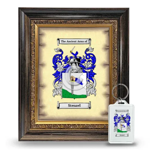Stenzel Framed Coat of Arms and Keychain - Heirloom