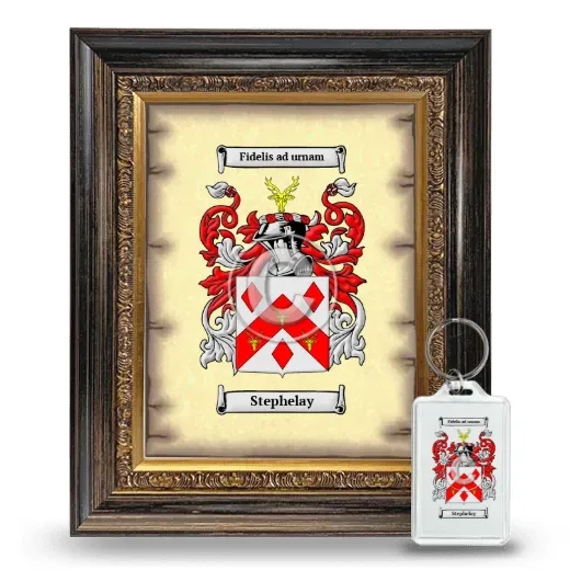 Stephelay Framed Coat of Arms and Keychain - Heirloom