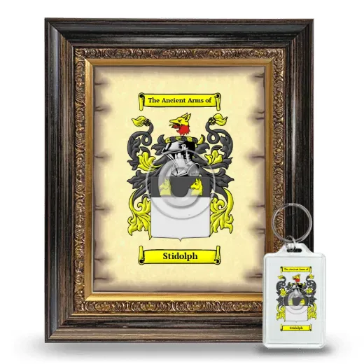 Stidolph Framed Coat of Arms and Keychain - Heirloom