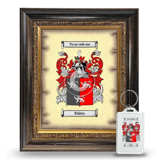 Stiers Framed Coat of Arms and Keychain - Heirloom