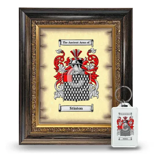 Stinton Framed Coat of Arms and Keychain - Heirloom