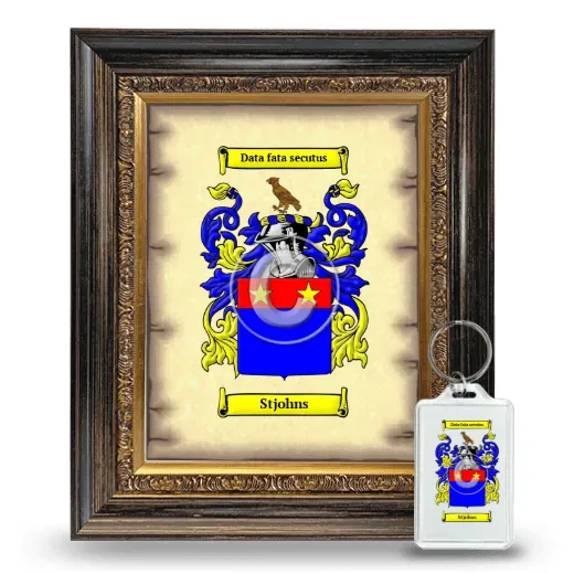 Stjohns Framed Coat of Arms and Keychain - Heirloom