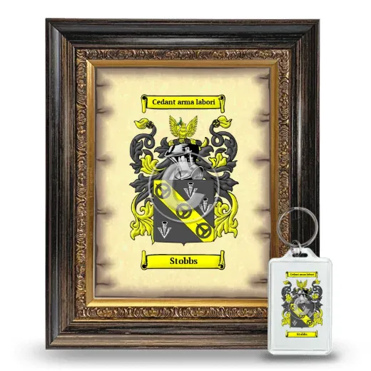 Stobbs Framed Coat of Arms and Keychain - Heirloom