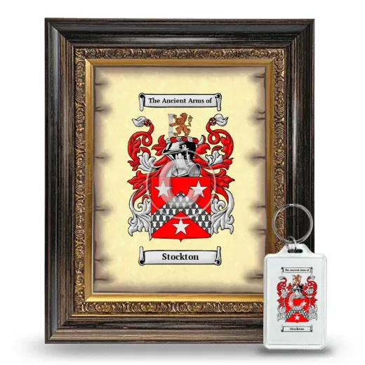 Stockton Framed Coat of Arms and Keychain - Heirloom