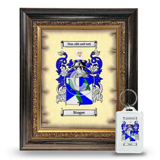 Stoger Framed Coat of Arms and Keychain - Heirloom