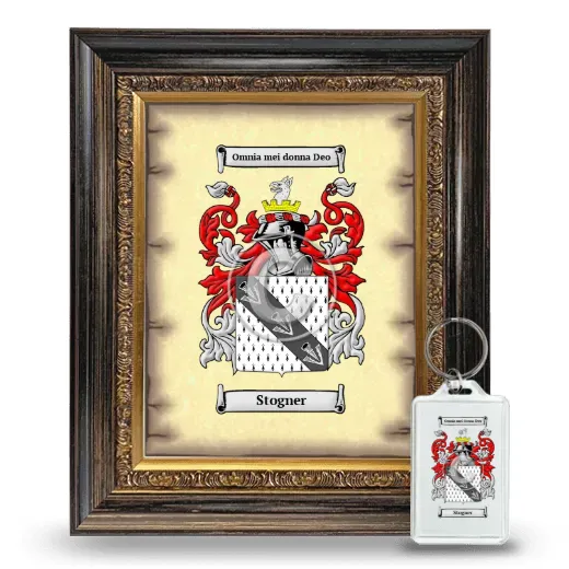 Stogner Framed Coat of Arms and Keychain - Heirloom