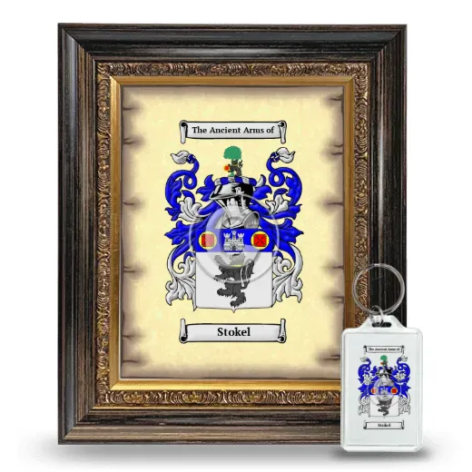 Stokel Framed Coat of Arms and Keychain - Heirloom