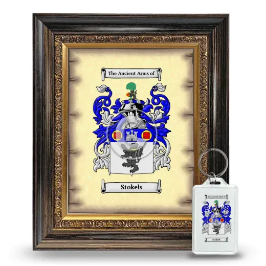 Stokels Framed Coat of Arms and Keychain - Heirloom