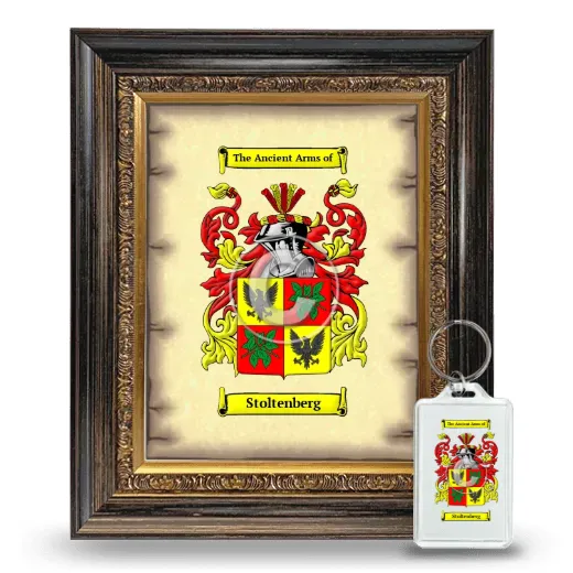 Stoltenberg Framed Coat of Arms and Keychain - Heirloom