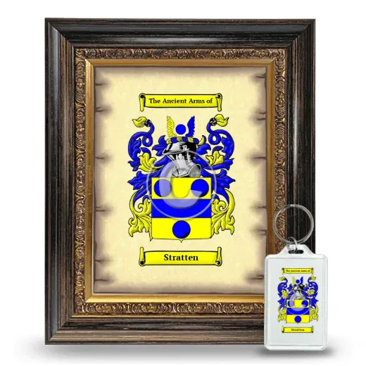 Stratten Framed Coat of Arms and Keychain - Heirloom