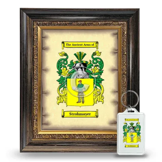 Strohmayer Framed Coat of Arms and Keychain - Heirloom