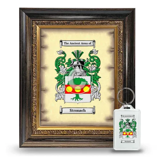 Stronach Framed Coat of Arms and Keychain - Heirloom