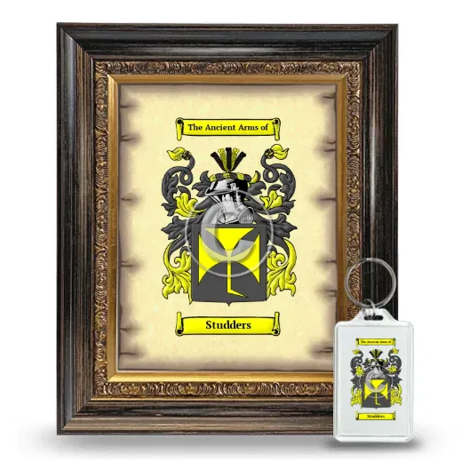 Studders Framed Coat of Arms and Keychain - Heirloom