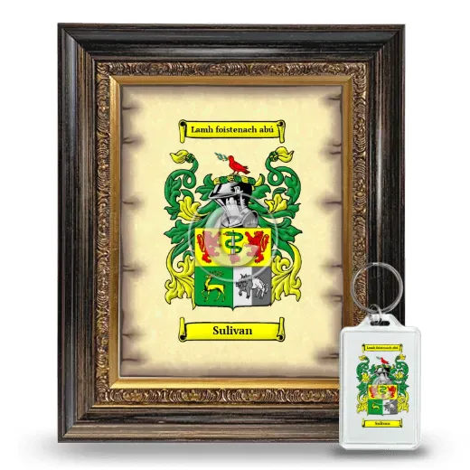 Sulivan Framed Coat of Arms and Keychain - Heirloom