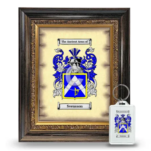 Svensson Framed Coat of Arms and Keychain - Heirloom