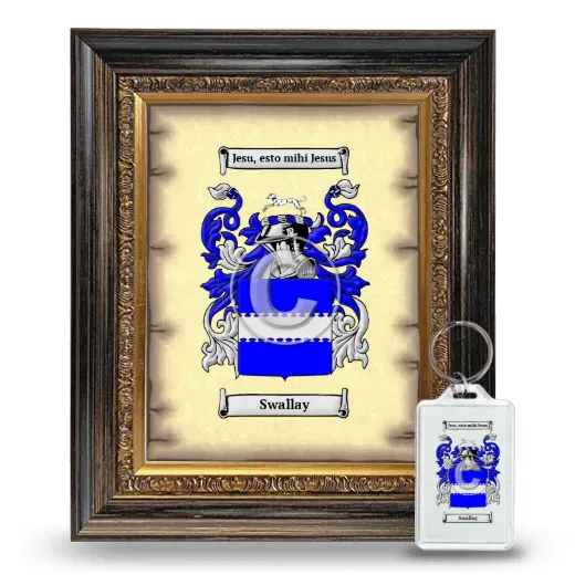 Swallay Framed Coat of Arms and Keychain - Heirloom