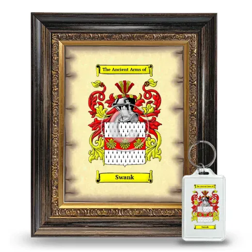 Swank Framed Coat of Arms and Keychain - Heirloom