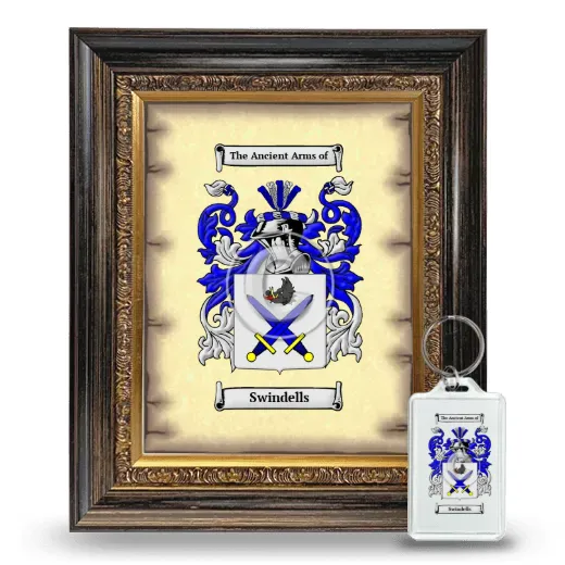 Swindells Framed Coat of Arms and Keychain - Heirloom