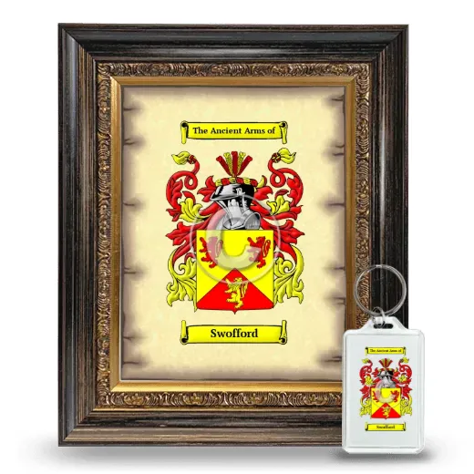 Swofford Framed Coat of Arms and Keychain - Heirloom