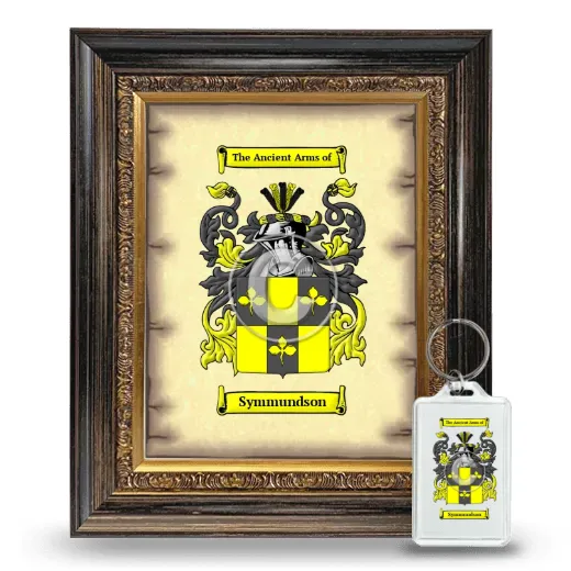 Symmundson Framed Coat of Arms and Keychain - Heirloom